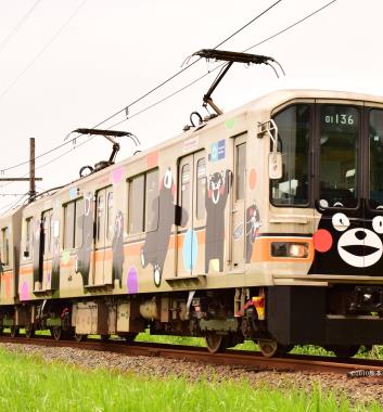 人氣吉祥物熊本熊彩繪列車